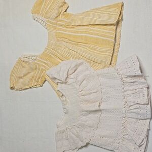 Jessica Simpson White and Yellow Baby Tops